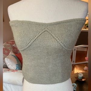 Zara knit strapless sweater. NWOT